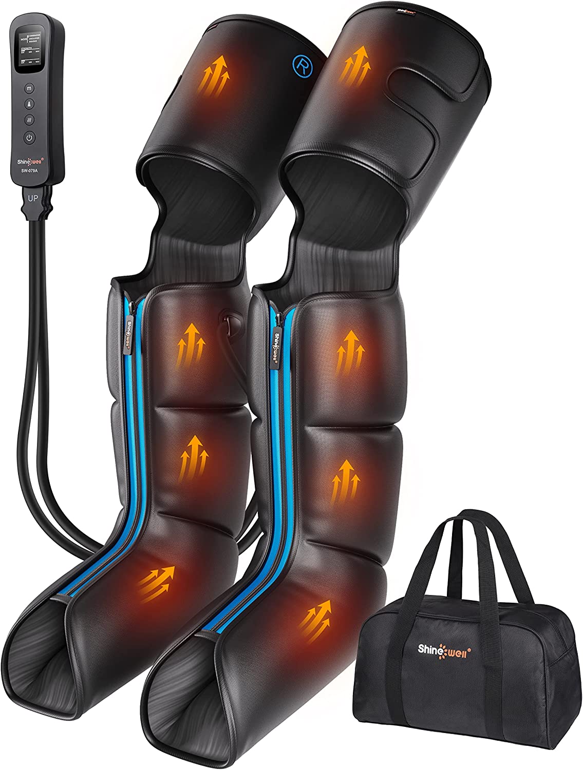 SHINE WELL Leg Massager with Heat and Compression, Leg Massager for Ci –  Sportlifo